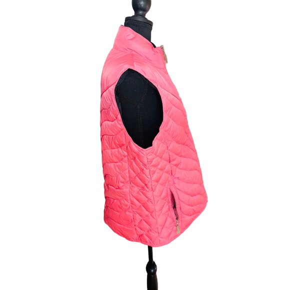Powder River Outfitters Womens Quilted Pink Vest L Polyester Nylon Down Feather - Picture 4 of 12